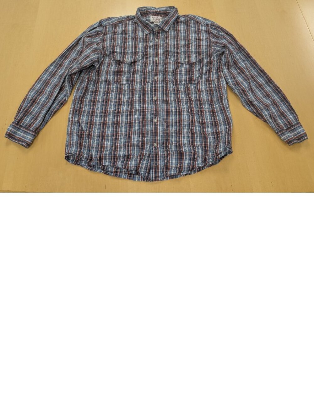 Filson Washed Feather Cloth Shirt - Navy/Iron/Ivory Plaid - XXL